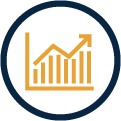 upward graph icon